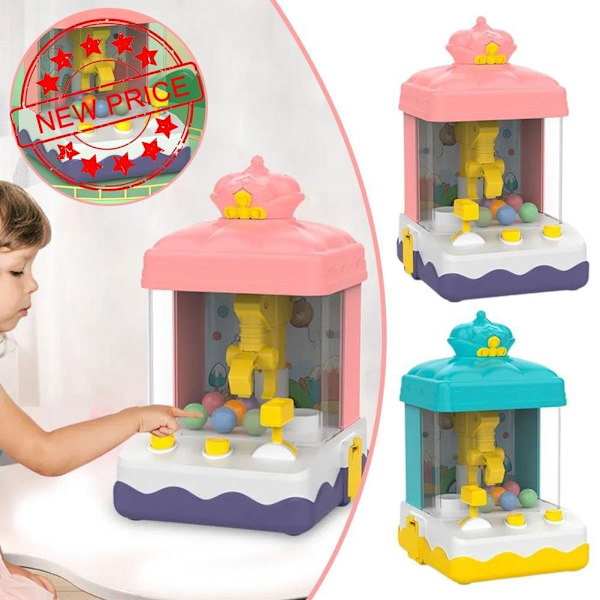 Mini Leksak Klomaskin Gripboll Dinosauriefångare Godis Gripare Dockfångst Leksak K3J0 pink one-size