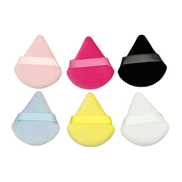Triangelformad Sammetspuderpuff Mjuk Torr & Våt Kosmetisk Puff Makeup Sp Triangular  1pcs