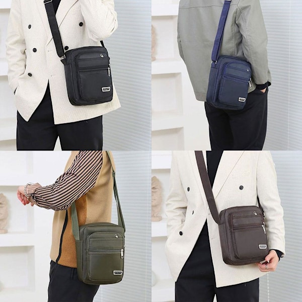 Axelremsväska messenger väska nylontyg α▲ δс ✨ш у✨  green onesize