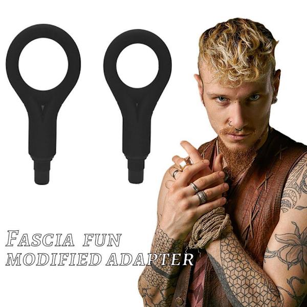 FasciaGun Fun Modifierad Adapter Mjuk Silikon Herr Fascia-Gun Massageleksak B9I5 BlackB 37mm