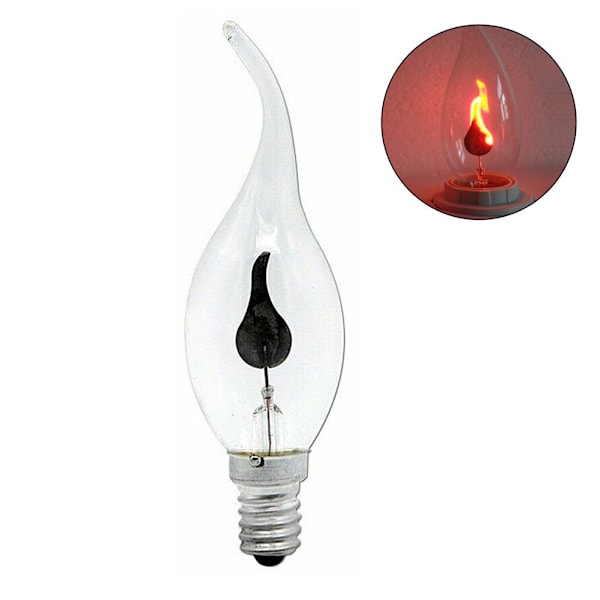 FLICKER FLAME E14/E27 Ljus Ljuspære JUL Lampa *1 whiteC E27 circular