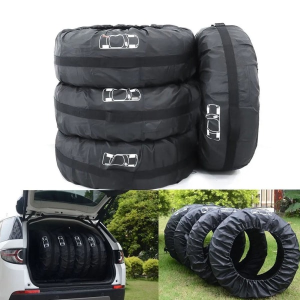 Ny bil reservhjulsväska för bilskydd - Cover Tillbehör Black 19-23inch