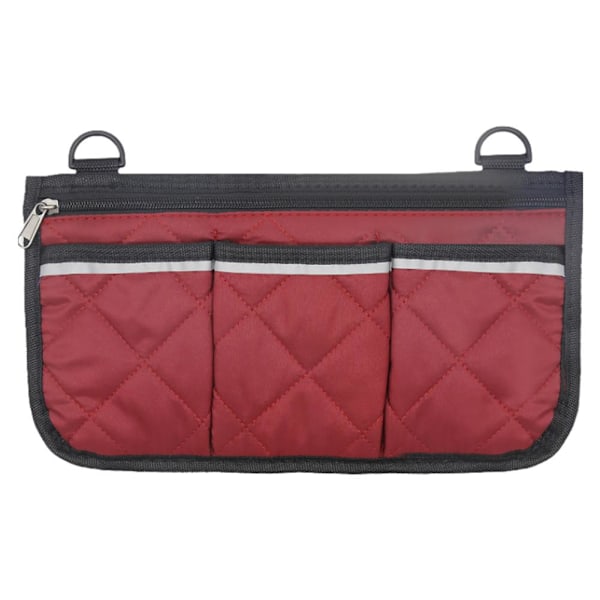 Rullstol Sidoväska Portabel Armstödsficka Organizer Hängande Väska Stor Förvaringskapacitet L8d8 red One size
