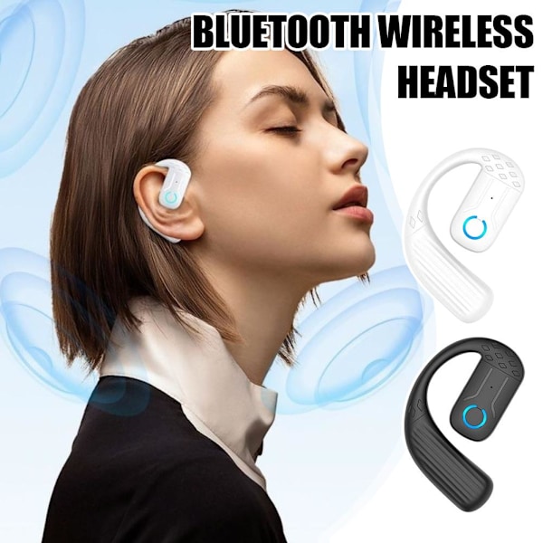 Inga In-Ear Hörlurar, Hängande Öra Bluetooth Headset Enkelt Öra B Blackj 1 pcs