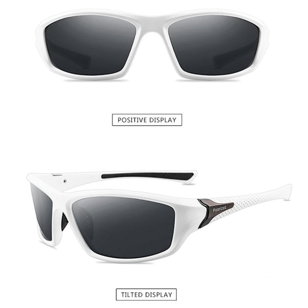Herr Sport Polariserad Solglasögon Kvadrat Utomhus Körning Fiske G white One-size