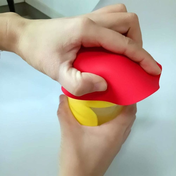 Burköppnare Gummi halkfri burk flaska lock greppöppnare pad grepp red One-size