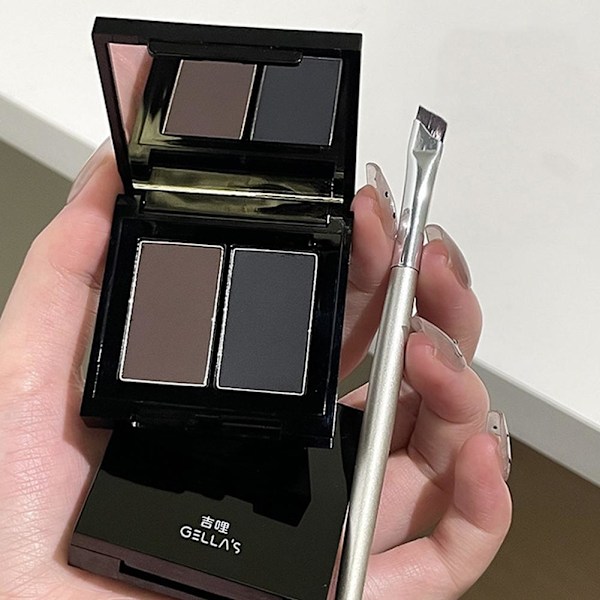 Eyeliner Puder Palett Vattentät Långvarig Smink Skugga Brun Svart Kosmetika Öga Ögonbryn J3c9
