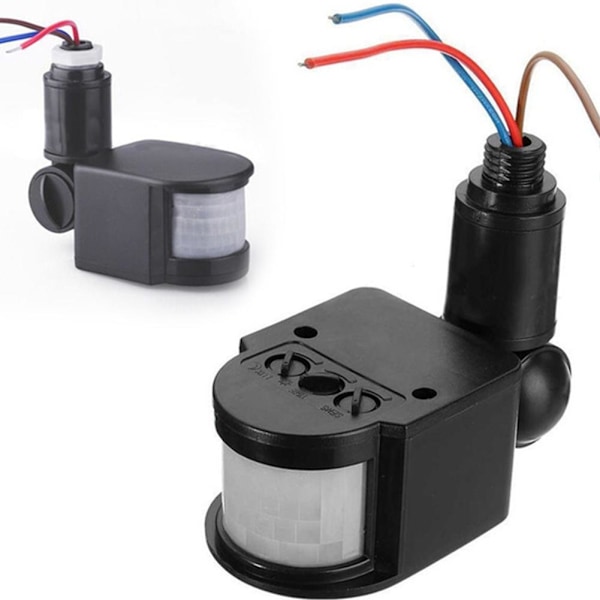 PIR Rörelsesensor Brytare Säkerhet Infraröd installera Lätt I8T4 180 white 85 to 265V