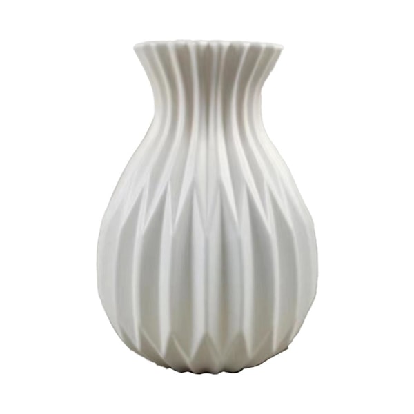Nordisk Blomvas Imitation Keramisk Plast Blomvas Kruka Hom grey 1pcs