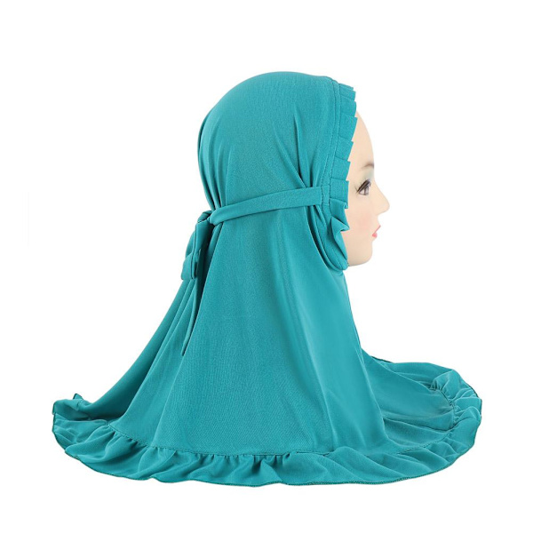 Heltäckande Hijab Amira Turban Scarf Barn Flickor Scarves Huvudduk Sjalar Är P5N6 2 1pcs
