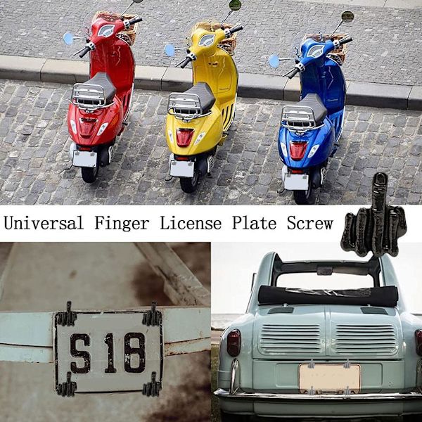 2X 40 ST Mittelfinger, Fuck You, Finger Up, Nummernschild, Tag Sliver Bolt, Scre