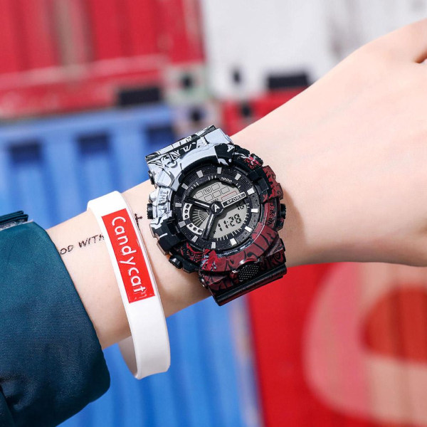 Fashion Children's Electronic Luminous Watch LED Watch Student W B One size