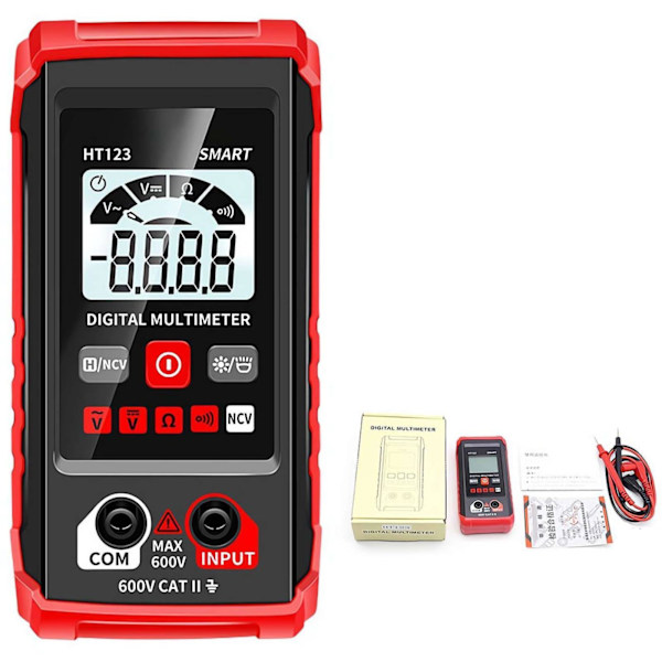Generisk Digital Multimeter, Voltmeter, HT123 Digital Multimeter, 2000 Räknare, Automatisk Smart Digital Multimeter, Multimetertestare, Icke Co