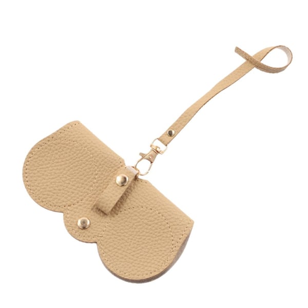 PU Solglasögonväska Med High Beauty Value Lychee Mönster Handled Gl brown one-size
