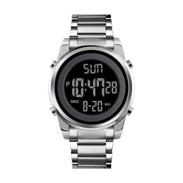 Skmei Simple Business Watch för män Multifunktionell stålremsa Wa Silver One size