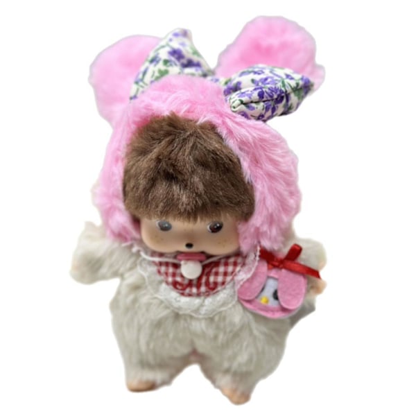 15 cm Plyschdocka Förskola Liten Gul Hatt Röda Barnpresenter Flickleksaker Docka Par Hatt J9U5 pink rabbit 15cm