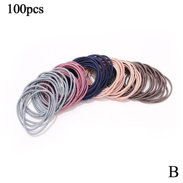 Enkel liten cirkelhårrep ung flicka hög elastisk läderhå mix-colours one-size