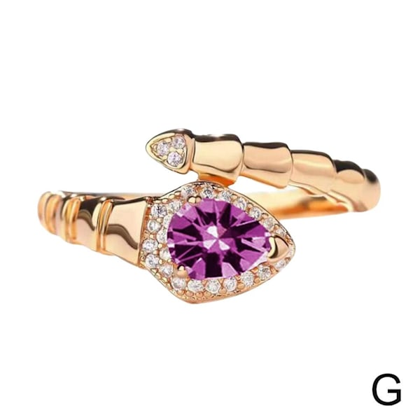 Orm Drop Ring Dam Mode Vattenring Fri Storlek Mångsidig Ri Purple 1pcs