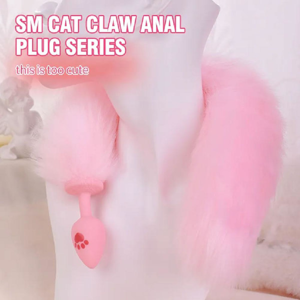 SM Silikon Kattklo Svans Bakre Gård Utveckling Träningsrekvisita✨y short pink
