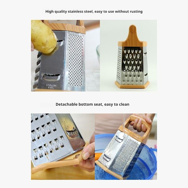 Ost Rivjärn, Rostfritt Stål Rivjärn, Mat Grönsak Hand Gourmet Handhållen Rostfritt Stål Liten Potatis Enkel Manuell Handvev Metall St