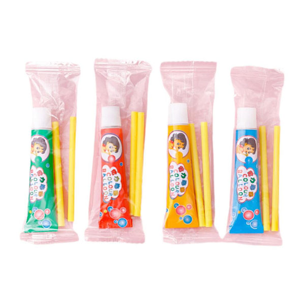 Barnens dag present Tecknad färgglad bubbelgummi T0Z2 random 1pcs