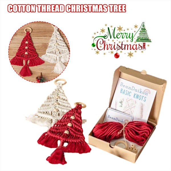 Macrame Kit Christmas Tree Decoration 3 Set Christmas Tree Craft B 1set