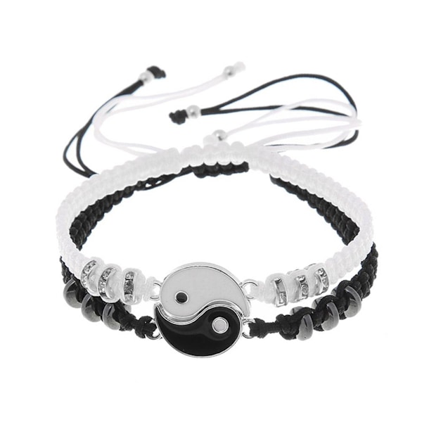 Tai Chi Flätat Armband Par Snöre Handvävt Handrep O7b3 sliver onesize