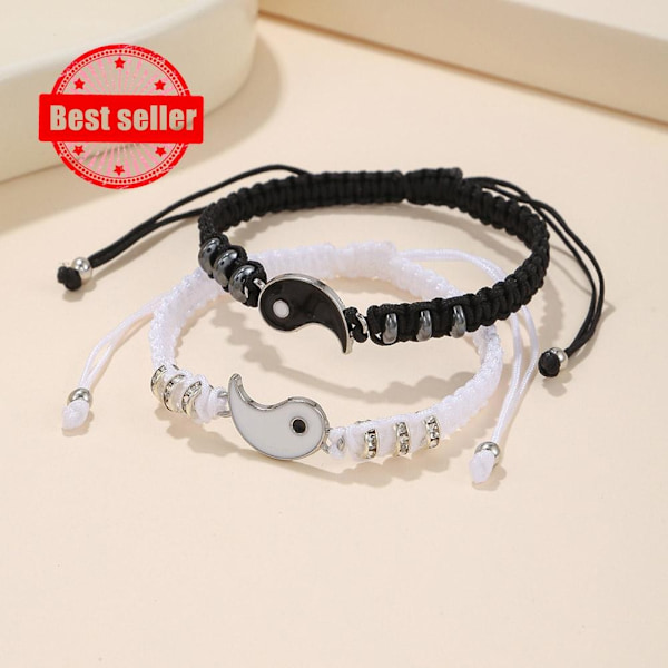 Tai Chi Flätat Armband Par Snöre Handvävt Handrep O7b3 sliver onesize