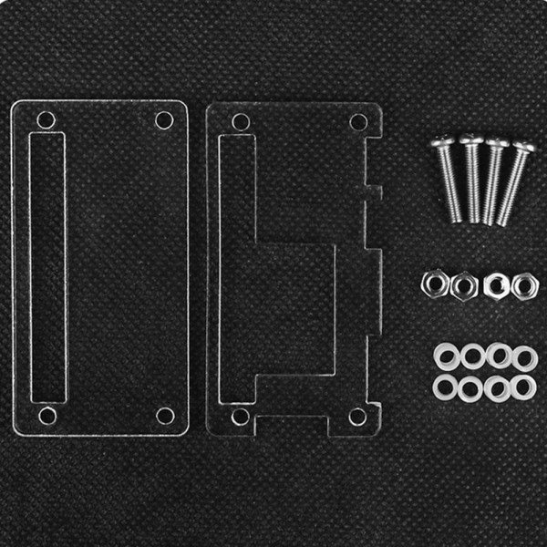 för Single Board Pi Zero 2 W Case Transparent Shell Prot case+cool fin one-size