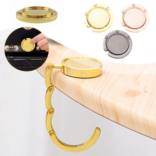 Vikbar handväska Handväska Väska Hängare Krokhållare Bärbar Unik Fas gold (color) 1PC
