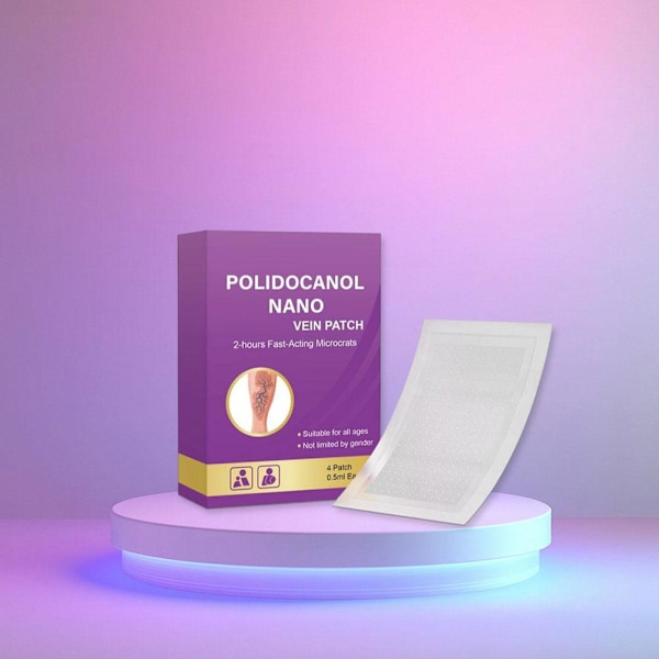 Polidocanol Nano Åderbråcksplåster - 2h Snabbt Verkande Mikronålar purpleA 4pcs 5pcs