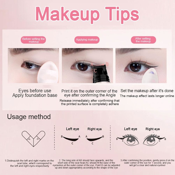 Roterande Eyeliner Stämpel Penna Vattentät Långvarig Kosmetisk Eyeliner Dubbelsidig Stämpel M3d8 02 # Honey Tea Brown 2.1ml