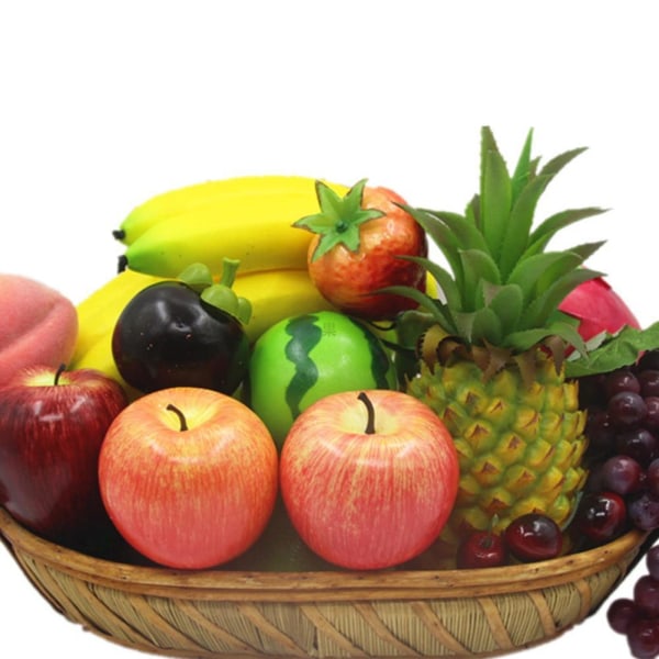 QINXI Livsstorlek Realistisk frukt Plast Frukt Simulering Artific Red apple 1PC
