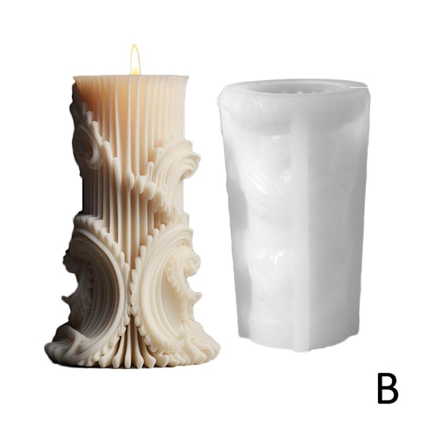 Europeisk Cylinder Silikonform DIY Minimalistisk Pelar Gåva Ljus ZL-195 onesize