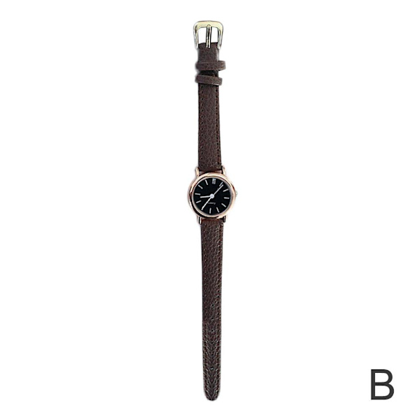 Koreansk watch Läderrem Casual Quartz Waterproof✨4 B One size