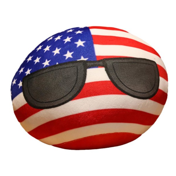 Polandball Plyschdocka Countryball USA FRANKRIKE UK TYSKLAND Hängsmycke B ONE SIZE