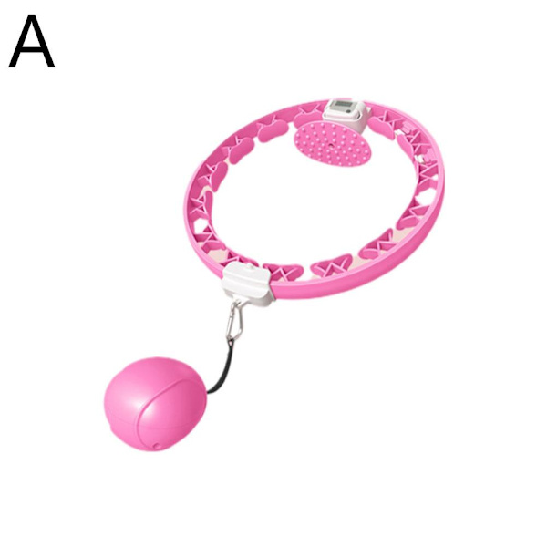 Smart Avtagbar Hu-la Hoop 2-i-1 Justerbar PP Material Hu-La Pink 1pc