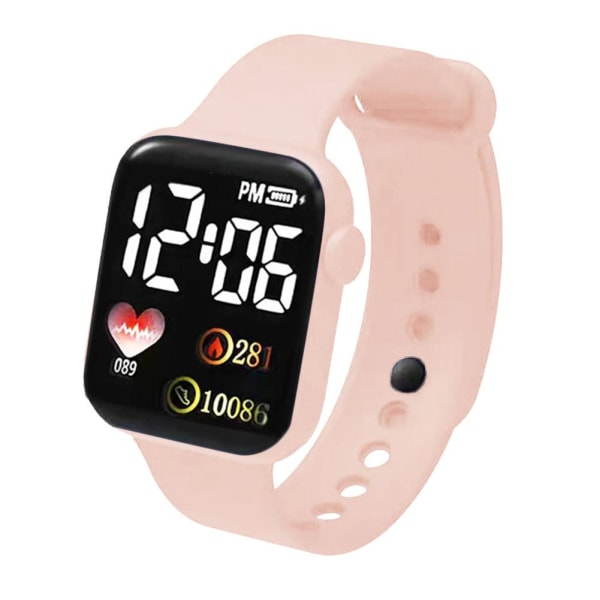 Watch LED Elektronisk Watch Square Digital Watch Fo Pink One size