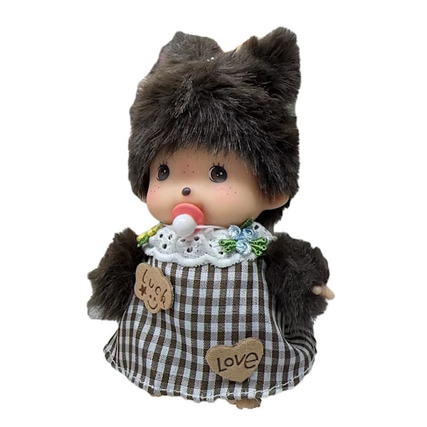 15 cm Plyschdocka Förskola Liten Gul Hatt Röda Barnpresenter Flickleksaker Docka Par Hatt J9U5 brown girl 15cm