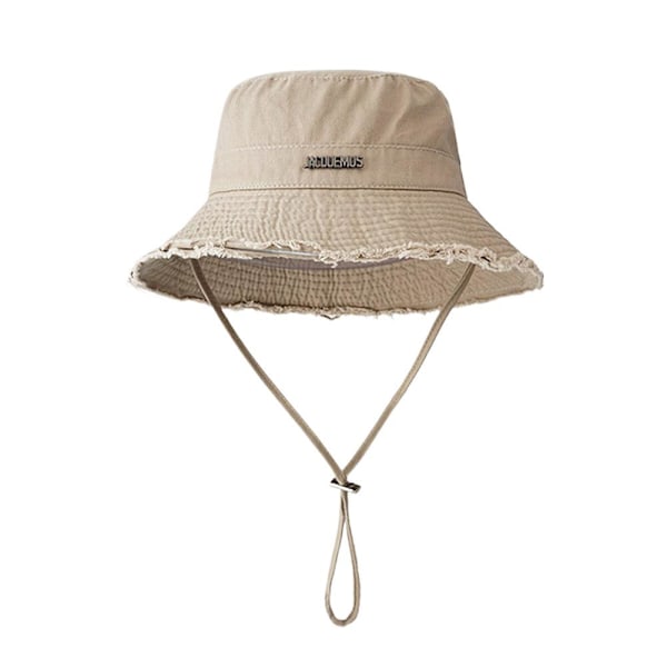 Koreansk Version av Fiskarhatt Dam Vikbar Retro Allt-match Khaki One size