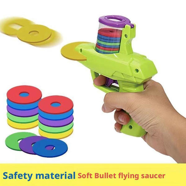 1x Skumskiva Launcher Flygande Skiva Handhållen Skytt Inomhus Skjutspel F9O C0