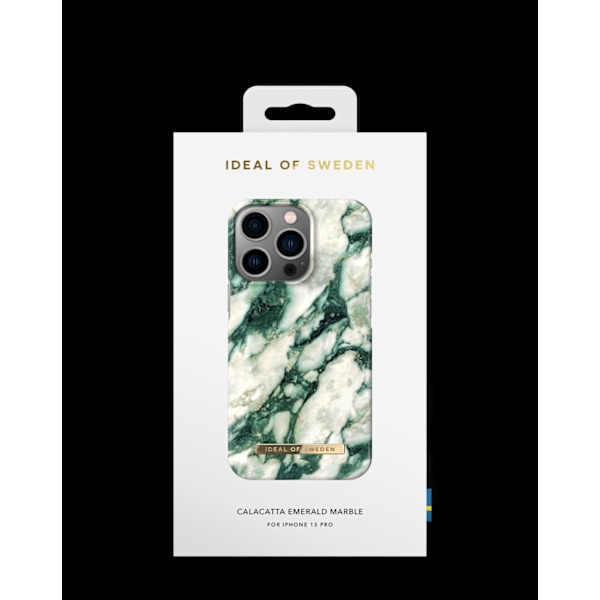 Printed Case iPhone 13 Pro Calacatta Emerald Marble Green