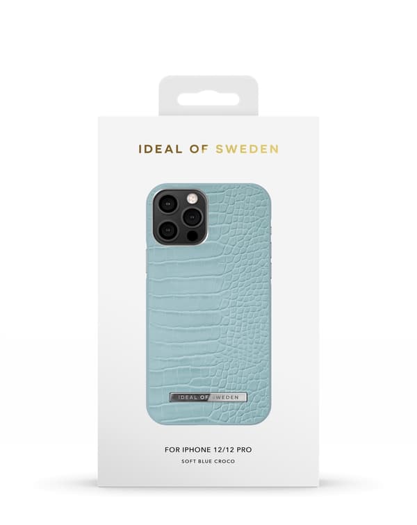 Atelier Case iPhone 12 / 12 Pro Soft Blue Croco Blue