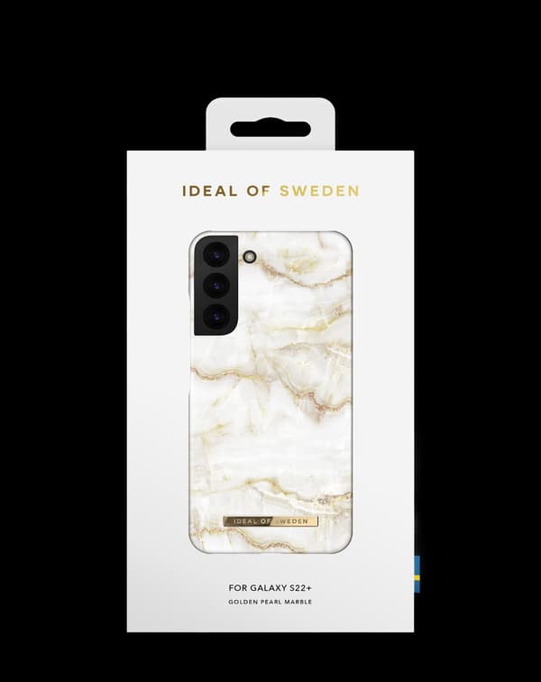 Printed Case Galaxy S22 Plus Golden Pearl Marble White