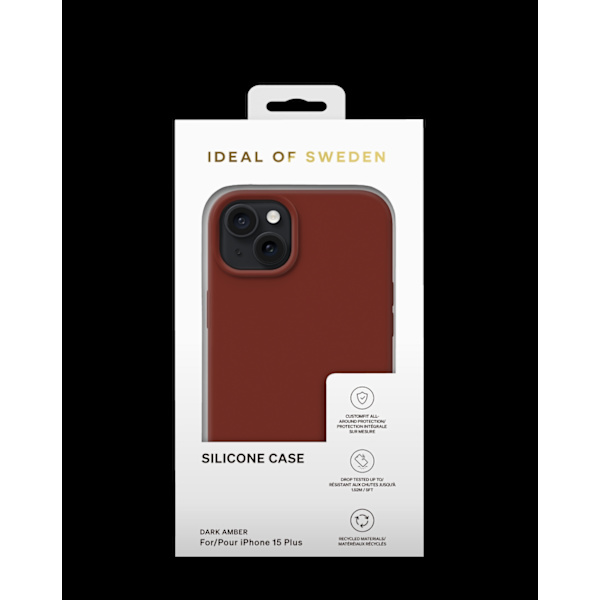 Silicone Case iPhone 15 Plus Dark Amber Brown
