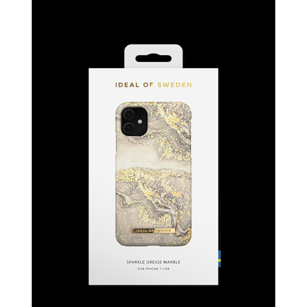Printed Case iPhone 11 / XR Sparkle Greige Marble Grey
