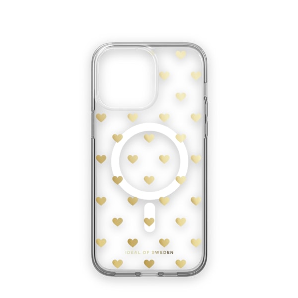 Clear Case MagSafe iPhone 14 Pro Max Golden Hearts