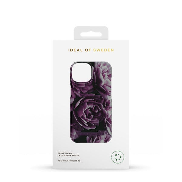Printed Case iPhone 15 Deep Purple Bloom Lila