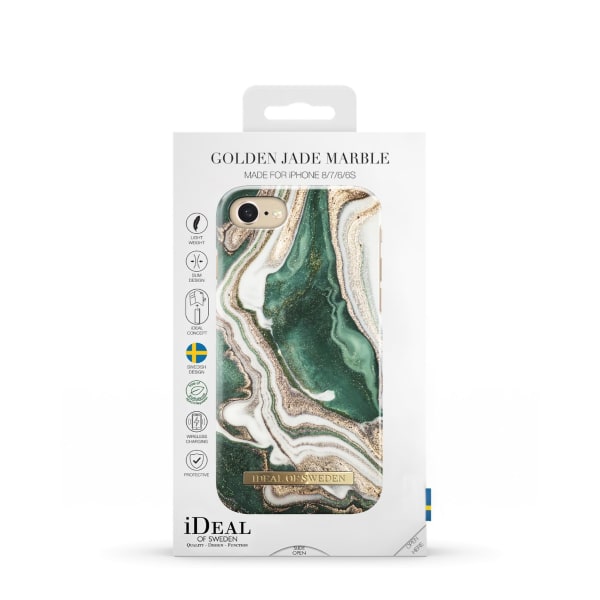 Printed Case iPhone 8/7/6/6S/SE Golden Jade Marble
