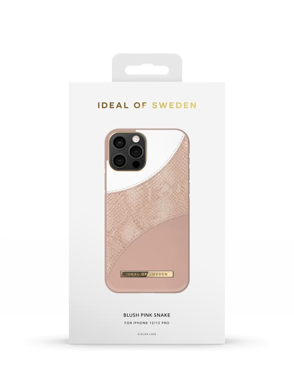 Atelier Case iPhone 12 / 12 Pro Blush Pink Snake Pink